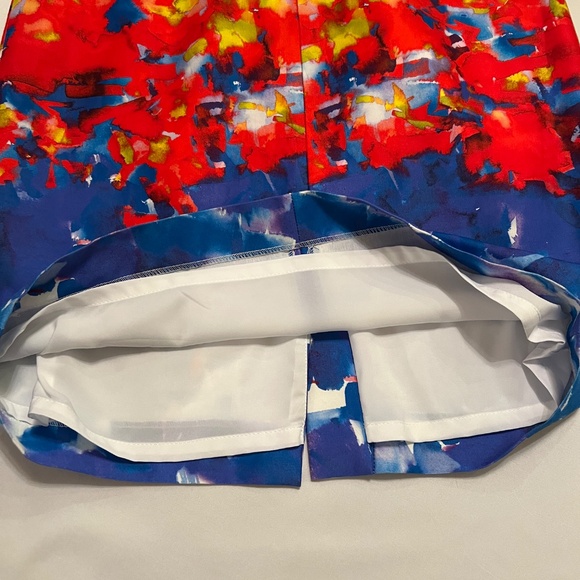 Milly Multi Primary Color Print Fitted Sheath Dress Sz10 - Picture 14 of 16